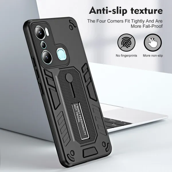 BRAVE Obal s držiakom pre Infinix Hot 20i čierny