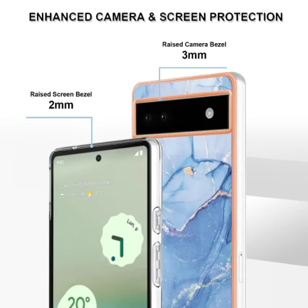 IMD MARBLE Ochranný kryt Google Pixel 6a BLUE