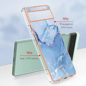 IMD MARBLE Ochranný kryt Google Pixel 6a BLUE