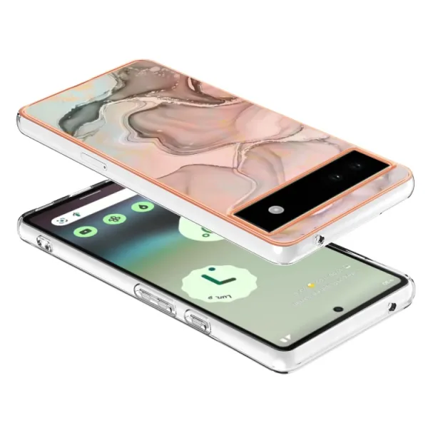 IMD MARBLE Ochranný kryt Google Pixel 6a ROSE GOLD