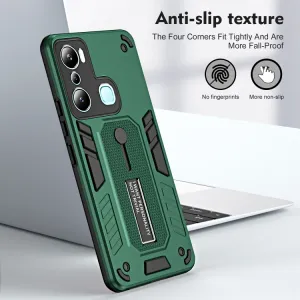 BRAVE Obal s držiakom pre Infinix Hot 20i zelený