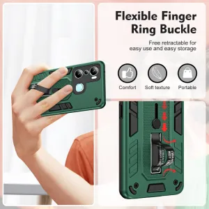 BRAVE Obal s držiakom pre Infinix Hot 20i zelený