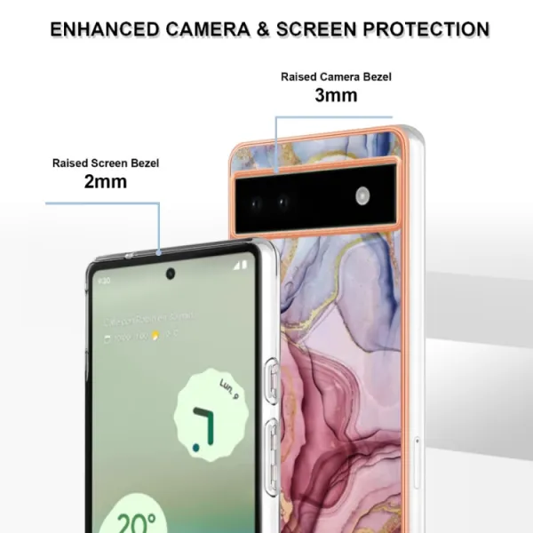 IMD MARBLE Ochranný kryt Google Pixel 6a ROSE RED