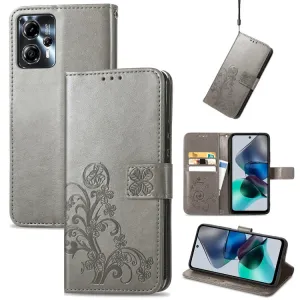 ART FLOWERS Peňaženkový kryt  Motorola Moto G13 / G23 šedý