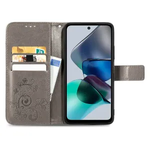 ART FLOWERS Peňaženkový kryt  Motorola Moto G13 / G23 šedý