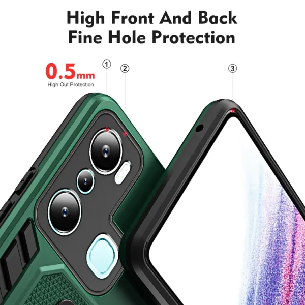 BRAVE Obal s držiakom pre Infinix Hot 20i zelený