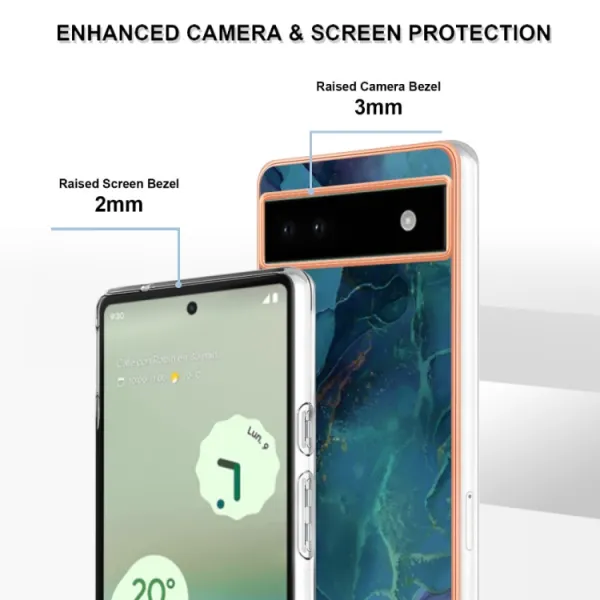IMD MARBLE Ochranný kryt Google Pixel 6a GREEN