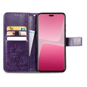 ART FLOWERS Peňaženkový kryt Xiaomi 13 Lite fialový
