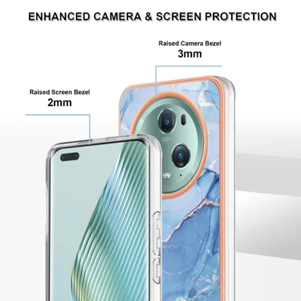 IMD MARBLE Ochranný kryt Honor Magic5 Pro 5G BLUE