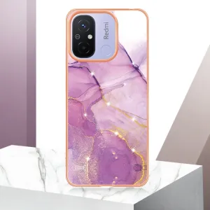 IMD MARBLE Ochranný kryt Xiaomi Redmi 12C PURPLE