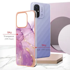IMD MARBLE Ochranný kryt Xiaomi Redmi 12C PURPLE