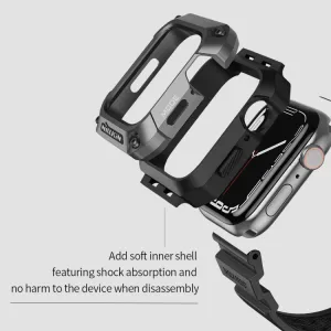 NILLKIN RUIDONG Puzdro a remienok pre Apple Watch 9 / 8 / 7 45mm šedý