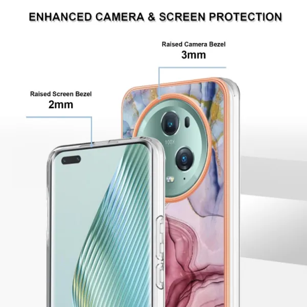 IMD MARBLE Ochranný kryt Honor Magic5 Pro 5G ROSE RED