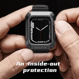NILLKIN RUIDONG Puzdro a remienok pre Apple Watch 9 / 8 / 7 45mm šedý