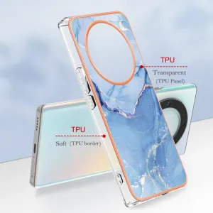 IMD MARBLE Ochranný kryt Honor Magic5 Lite BLUE