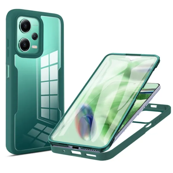 DUAL Obojstranný kryt s fóliou Xiaomi Redmi Note 12 5G / Poco X5 5G zelený