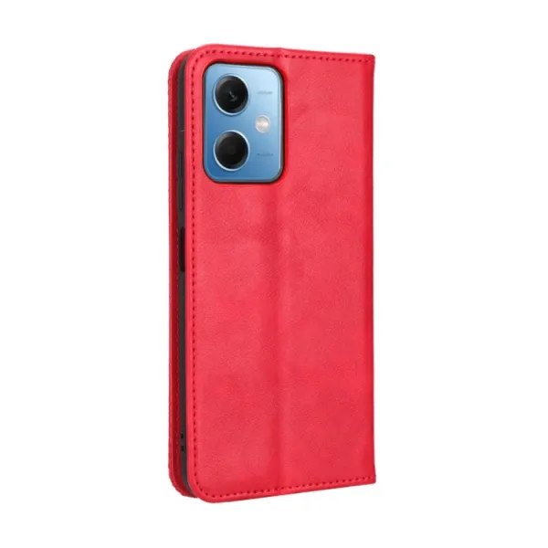 BUSINESS Peňaženkový kryt pre Xiaomi Redmi Note 12 5G / Poco X5 5G červený