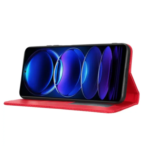 BUSINESS Peňaženkový kryt pre Xiaomi Redmi Note 12 5G / Poco X5 5G červený