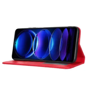 BUSINESS Peňaženkový kryt pre Xiaomi Redmi Note 12 5G / Poco X5 5G červený