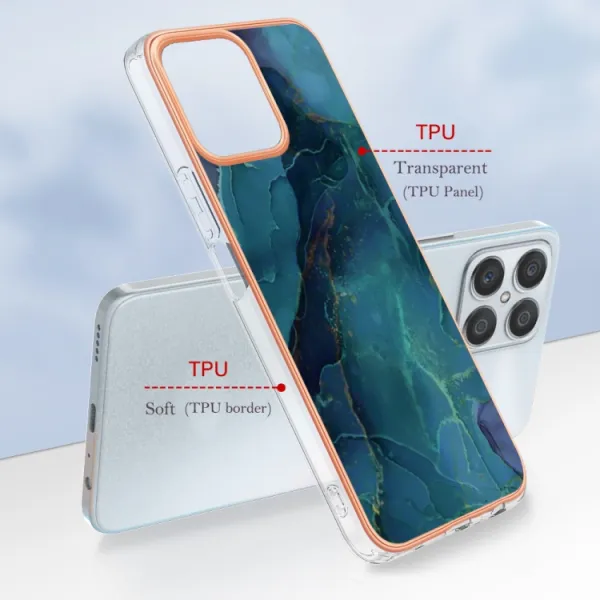 IMD MARBLE Ochranný kryt Honor X8 GREEN