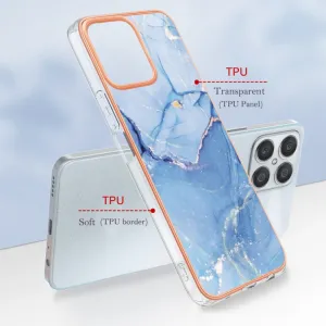 IMD MARBLE Ochranný kryt Honor X8 BLUE