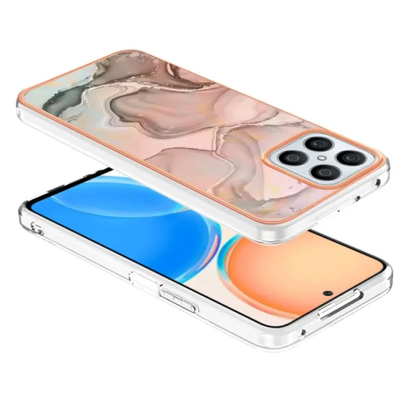 IMD MARBLE Ochranný kryt Honor X8 ROSE GOLD