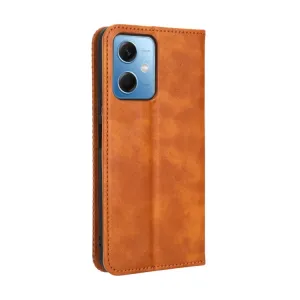 BUSINESS Peňaženkový kryt pre Xiaomi Redmi Note 12 5G / Poco X5 5G hnedý