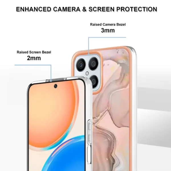 IMD MARBLE Ochranný kryt Honor X8 ROSE GOLD