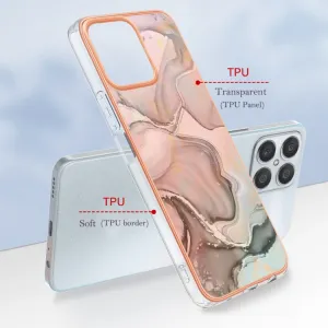 IMD MARBLE Ochranný kryt Honor X8 ROSE GOLD