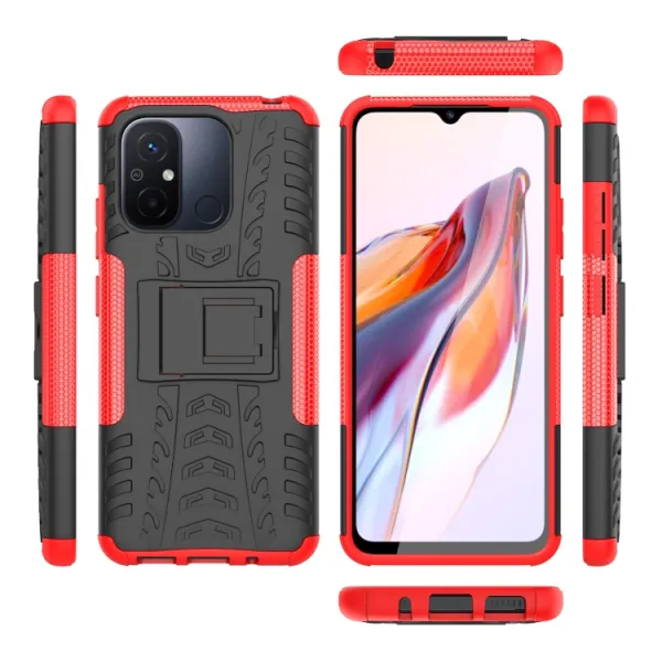 STAND Extra odolný obal Xiaomi Redmi 12C červený