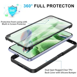 DUAL Obojstranný kryt s fóliou Xiaomi Redmi Note 12 5G / Poco X5 5G modrý