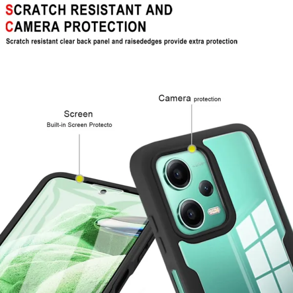 DUAL Obojstranný kryt s fóliou Xiaomi Redmi Note 12 5G / Poco X5 5G modrý