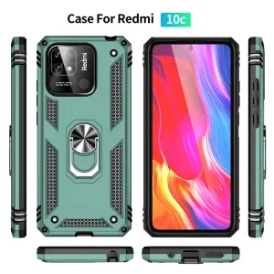RING Obal s držiakom pre Xiaomi Redmi 12C zelený