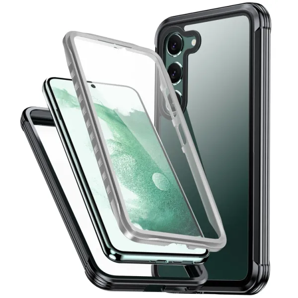 SOLID Obojstranný kryt pre Samsung Galaxy S23 Plus 5G čierny