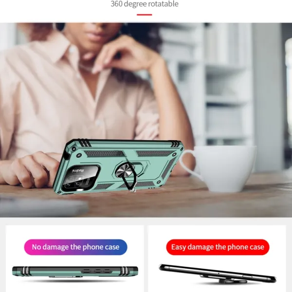 RING Obal s držiakom pre Xiaomi Redmi 12C zelený