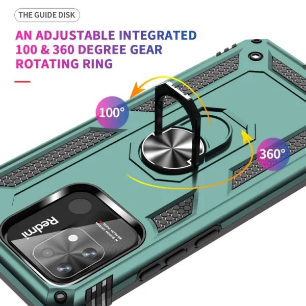 RING Obal s držiakom pre Xiaomi Redmi 12C zelený