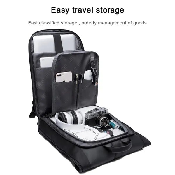 BANGE LEISURE Priestranný batoh pre notebook s uhlopriečkou do 15,6" čierny