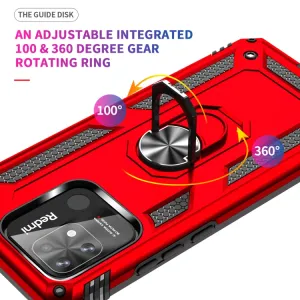 RING Obal s držiakom pre Xiaomi Redmi 12C červený