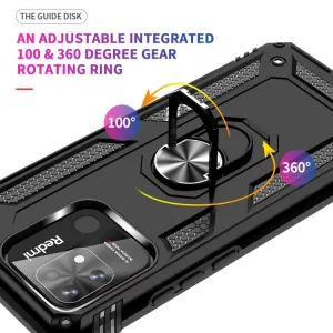 RING Obal s držiakom pre Xiaomi Redmi 12C čierny