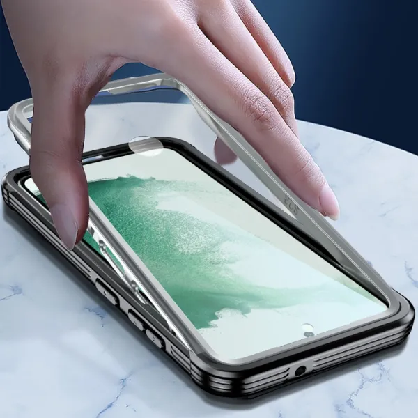 SOLID Obojstranný kryt pre Samsung Galaxy S23 Plus 5G čierny