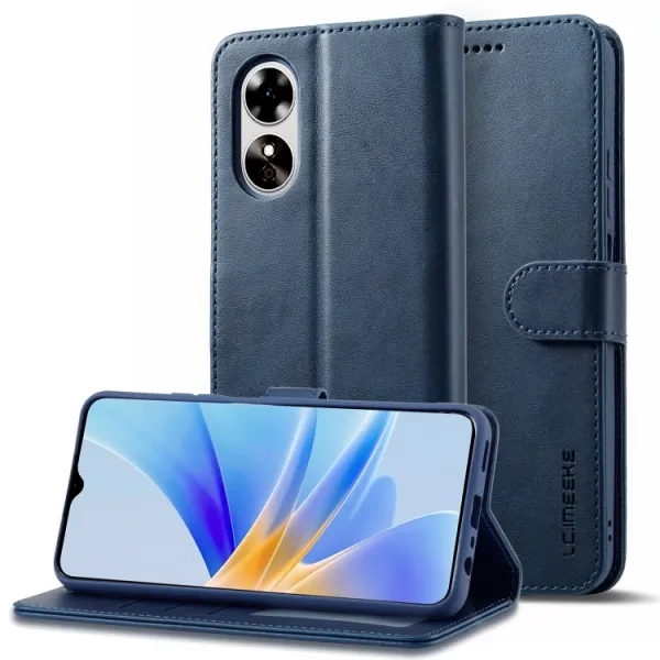 IMEEKE Peňaženkový obal pre Oppo A78 5G modrý