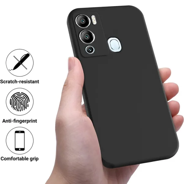 RUBBER Ochranný kryt pre Infinix Hot 12i čierny
