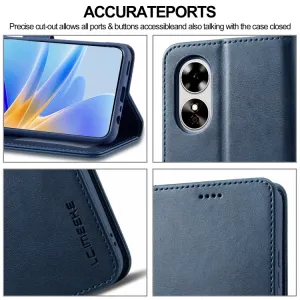 IMEEKE Peňaženkový obal pre Oppo A78 5G modrý