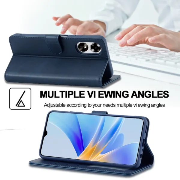 IMEEKE Peňaženkový obal pre Oppo A78 5G modrý