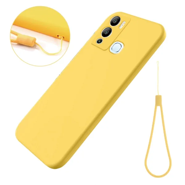 RUBBER Ochranný kryt pre Infinix Hot 12i žltý