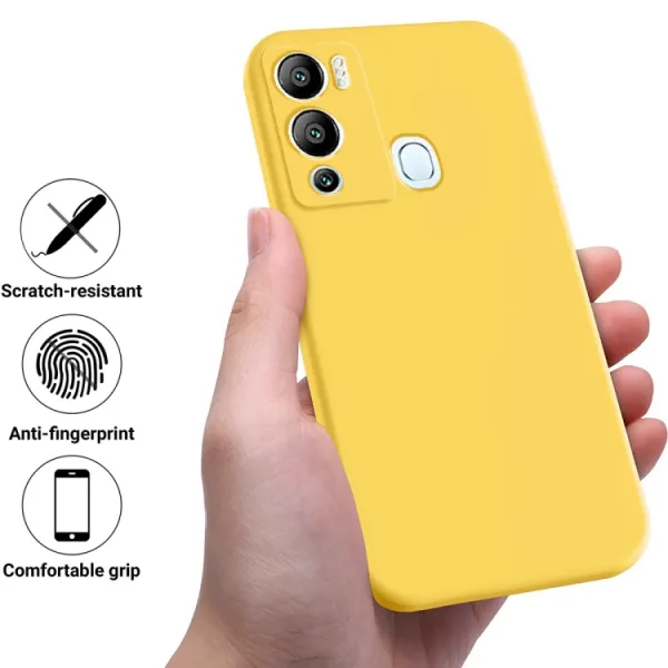 RUBBER Ochranný kryt pre Infinix Hot 12i žltý