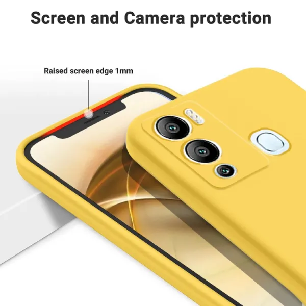 RUBBER Ochranný kryt pre Infinix Hot 12i žltý