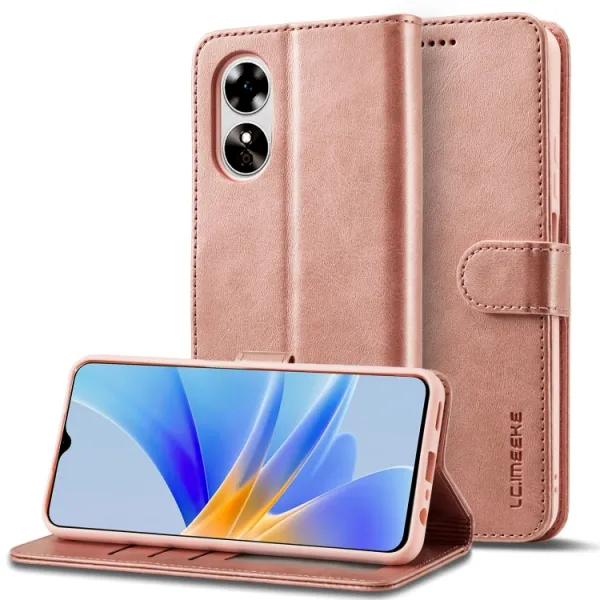 IMEEKE Peňaženkový obal pre Oppo A78 5G ružový