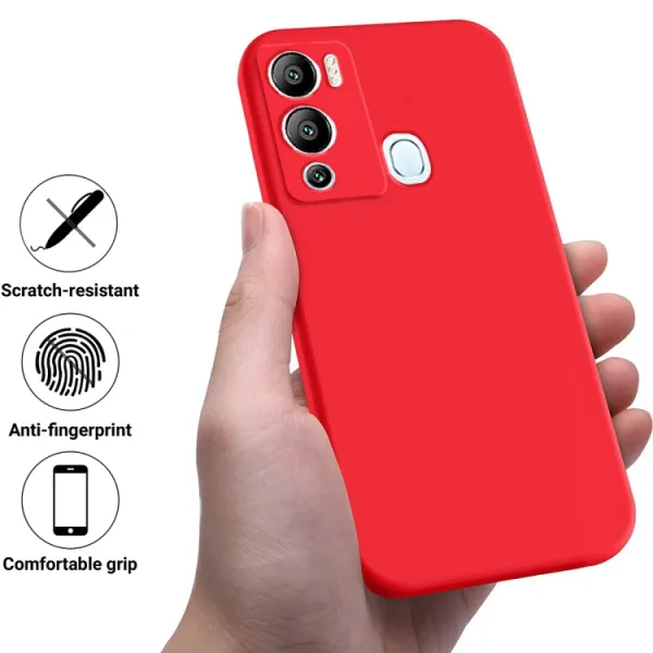 RUBBER Ochranný kryt pre Infinix Hot 12i červený