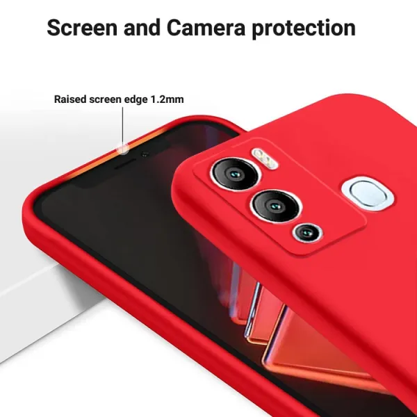 RUBBER Ochranný kryt pre Infinix Hot 12i červený